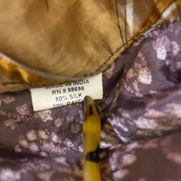 Kariza Designs Gold Purple Silk Reversible Wrap Skirt - Picture 16 of 16